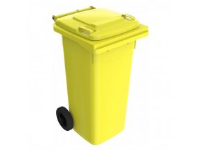 Plastová popelnice 120 l, žlutá