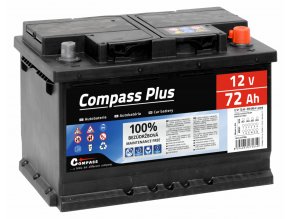 Autobaterie COMPASS PLUS 12V 72Ah 640A