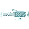 freza karbidova valcova s kulovym celem pr 10x20mm stopka 6mm sek stredni double cut img 8703724 d2 fd 11