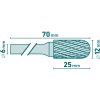 freza karbidova valcova s kulovym celem pr 12x25mm stopka 6mm sek stredni double cut img 8703725 d2 fd 11
