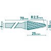 freza karbidova konicka 14%C2%B0 zakulacena pr 10x25mm stopka 6mm sek stredni double cut img 8703784 d2 fd 11