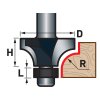 fréza zaoblovací (vydutá) do dřeva, R9,5 x D31,8 x H16
