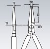 Rovné kulaté kleště 130 mm Knipex s břitem chromované - 1903130
