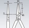 Rovné ploché kleště 190 mm Knipex pro mechaniky chromované - 3845190