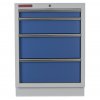 Celokovová dílenská skříňka PROFI BLUE se 4-mi šuplíky 680x458x910 mm - MTGC1304