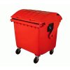 Plastový kontejner 1100 l na tříděný sběr, různé barvy, červená,design S