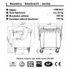 Plastový kontejner 1100 l na tříděný sběr, různé barvy, červená,design S