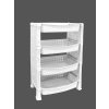 Mega Plast, SHELF regál polyratan, 41 x 30 x 65 cm, bílý