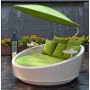 7470 igotrend luxusni slunecni postel shell seda zelena 168 x 164 x 72 5cm 360 rot system