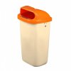 Odpadkový koš CLASSIC 50 l, krémová nádoba, oranžové víko