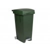Pedálový odpadkový koš na tříděný odpad BIGTATA 80 l, zelená