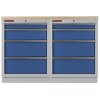 Sestava kvalitních PROFI BLUE dílenských skříněk s pracovní deskou - MTGS1300BAL10 Blue