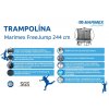 Trampolína Marimex FreeJump 244 cm + ochranná síť + schůdky + kotvící sada ZDARM