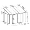 Palram - Canopia Torino 3 x 4,25 antracit