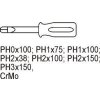 Sada křížových šroubováků ve výplni do dílenských vozíků, 7 dílů - YT-5536