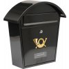 Poštovní schránka se stříškou oblou 380x320x105mm černá