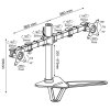 Stolový držák na 2 monitory ErgoSolid NF22LG (Stolní držák na 2 monitory s podstavcem, bez montáže do stolové desky, na monitory 10-30", nosnost 20kg)