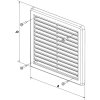 mřížka větrací se síťovinou krytka PH 100x100mm HN
