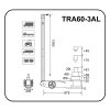 Pneumatický pojízdný zvedák, 60t/40t/20t - TRA60-3AL