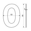 číslo domovní č.0 95mm nerez ČER