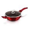Pánev Berlingerhaus hluboká s mramorovým povrchem a poklicí 32 cm Burgundy Metallic Line