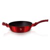Pánev Berlingerhaus hluboká s mramorovým povrchem a poklicí 32 cm Burgundy Metallic Line