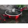 Pánev Berlingerhaus hluboká s mramorovým povrchem a poklicí 32 cm Burgundy Metallic Line