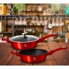 Pánev Berlingerhaus hluboká s mramorovým povrchem a poklicí 32 cm Burgundy Metallic Line
