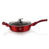 Pánev Berlingerhaus hluboká s mramorovým povrchem a poklicí 32 cm Burgundy Metallic Line