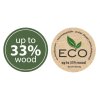 Květináč Prosperplast FURU ROUND LOW ECO WOOD 30 cm naturo