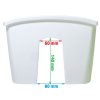 Květináč Prosperplast truhlík na zábradlí CROWN antracit 58 cm