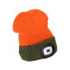 cepice s celovkou 4x45lm usb nabijeni fluorescentni oranzova khaki zelena oboustranna univerzalni velikost 100 acryl img 43460 fd 99