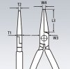 Montážní rovné ploché kleště 200 mm Knipex - 2801200