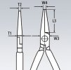 Montážní rovné půlkulaté kleště 280 mm Knipex extra dlouhé - 2871280