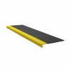 Protiskluzový sklolaminátový profil na schod – široký, černá/žlutá, 60 cm - BY 2121H1