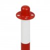 Plastový sloupek s osmiúhelníkovou základnou, bílá / červená, výška 90 cm - CV 5091
