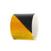Vysoce reflexní výstražná páska, pravá, černá/žlutá, 5 cm × 25 m - BY RX5A6