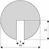 Varovný a ochranný profil 3, černá / žlutá, Ø 4 cm × 100 cm - DP 10011