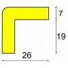 Varovný a ochranný profil 7, černá / žlutá, 2,6 cm × 100 cm - DP 10015