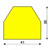 Varovný a ochranný profil 14, černá / žlutá, 4,1 cm × 3,6 cm × 100 cm - DP 11012