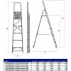 schůdky Al 3 (630mm) nosnost 120kg