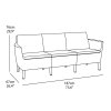 SALEMO 3 seater sofa - grafit