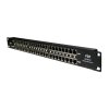 Patch panel POE cat.5e 24p 1U Black stíněný, 19" rack