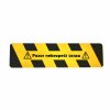 Protiskluzová podlahová značka - Pozor nebezpečí úrazu, černá / žlutá - BY M16C150