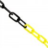 Plastový řetěz, černá / žlutá, Ø 6 mm, délka 25 m - CV 1051