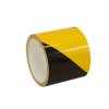 Standardní reflexní výstražná páska, pravá, černá/žlutá, 5 cm × 25 m - BY RV5A6