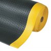 Protiúnavová průmyslová rohož s povrchem kotlářského plechu, černá / žlutá, 91 cm - PR 1A3/01CZ