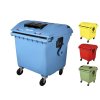Plastový kontejner 1100 l na tříděný sběr, různé barvy, hnědá,design C