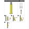 Pružná ochrana regálových sloupků 6 - 8 cm, výška 40 cm – RPS - DPP 10 406
