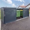 Přístřešek na kontejnery 1100 l Linis, různé velikosti, 2 x 1100 l, se zadní stěnou